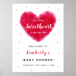 Poster Un Accueil pour une Baby Shower de la Saint-Valent