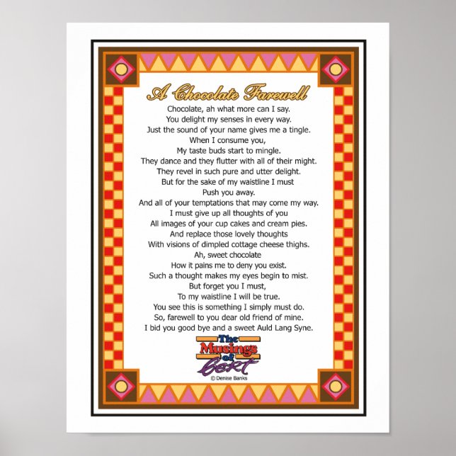 Poster Un adieu au chocolat (Devant)