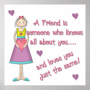 Poster Un ami est quelqu'un qui imprime
