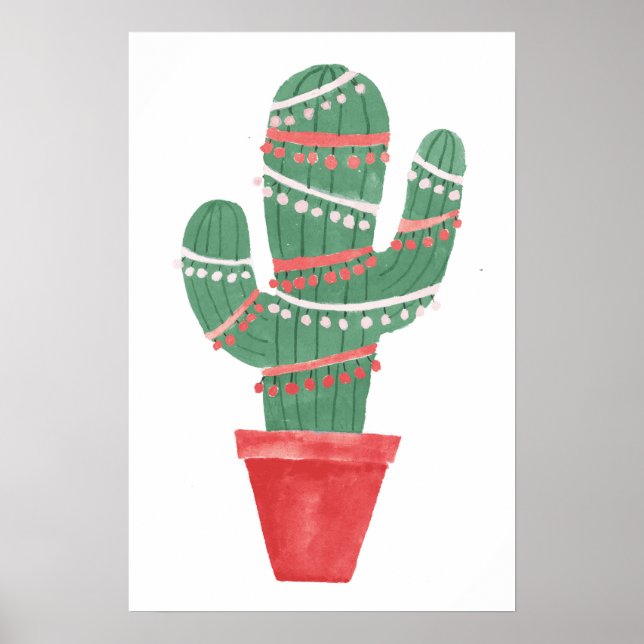 Poster Un arbre de Noël très cactus (Devant)