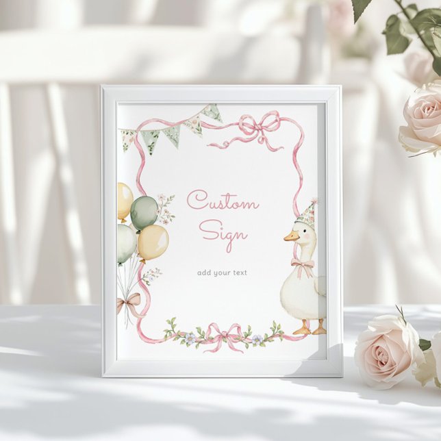 Poster Un arc rose personnalisé One Silly Goose (Créateur téléchargé)