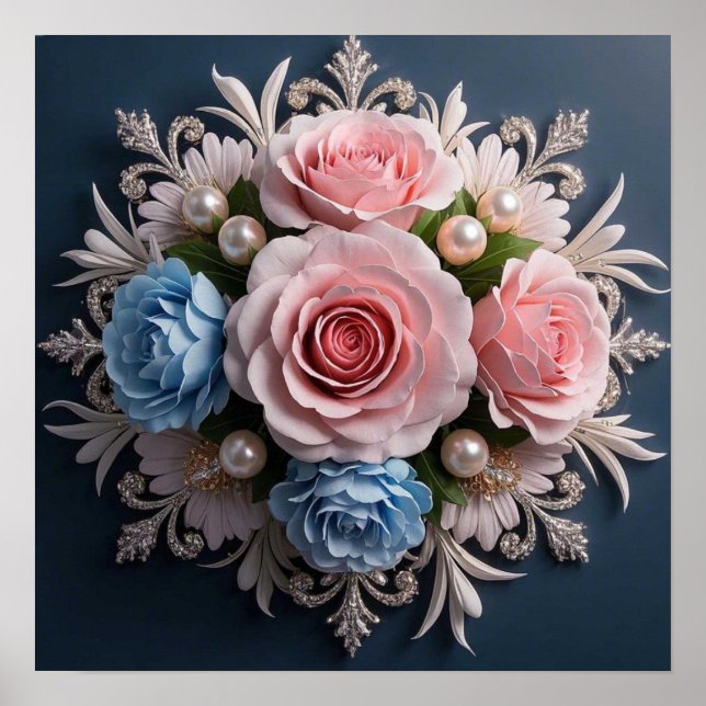 Poster Un arrangement Fleur intemporel pour elle (Devant)