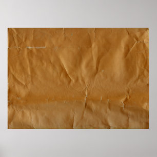 Poster Un arrière - plan de papier grincheux, effondré. S