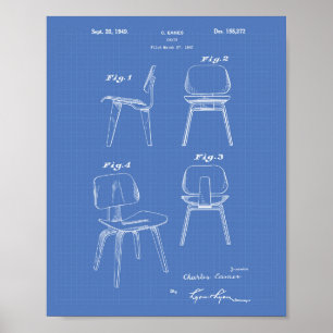 Poster Un art de brevet de la chaise 1949 - modèle