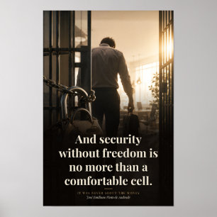 Poster Un Art de Citation de Livre de Cellule Confortable