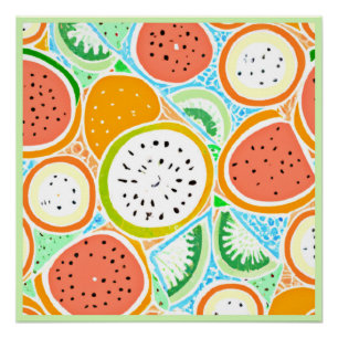 Poster Un Art Motif Fruité Coloré