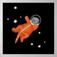 Un astronaute de chat dans une combinaison spatial