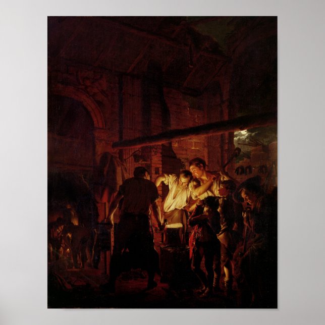 Poster Un atelier de forgeron, 1771 (Devant)