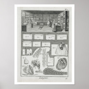 Poster Un atelier de lingerie et du matériel, de