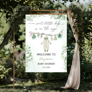 Poster Un Baby shower de de vêtements pour bébés doux