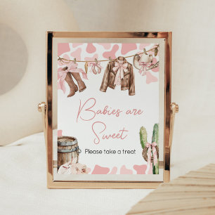 Poster Un Baby shower petite fille Les bébés sont doux