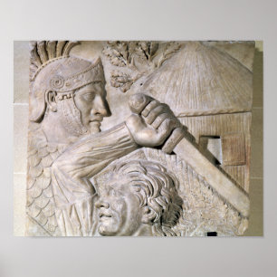 Poster Un barbare combattant un légionnaire romain