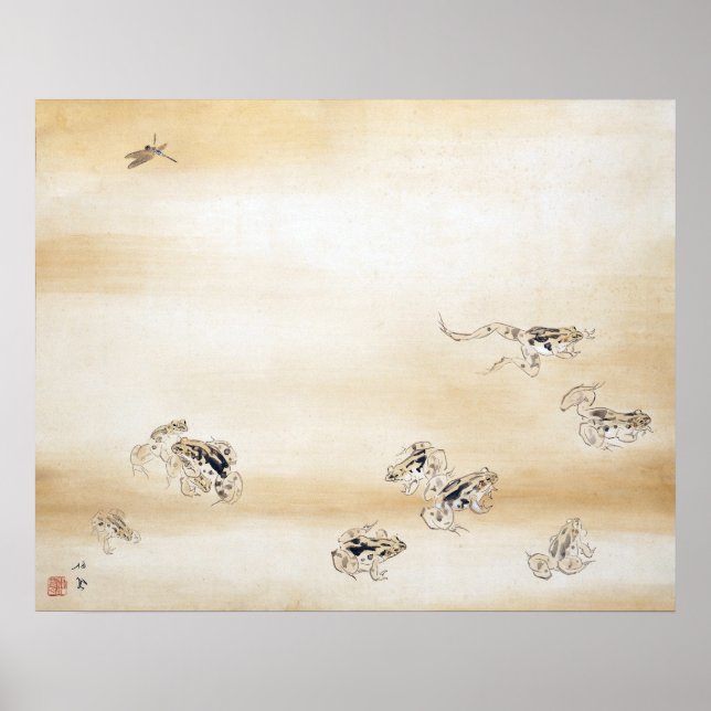 Poster "Un beau jour" peinture japonaise à l'encre (Devant)