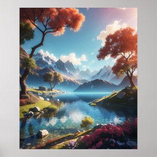 Poster Un beau paysage 4k