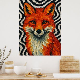 Poster Un beau renard rouge 