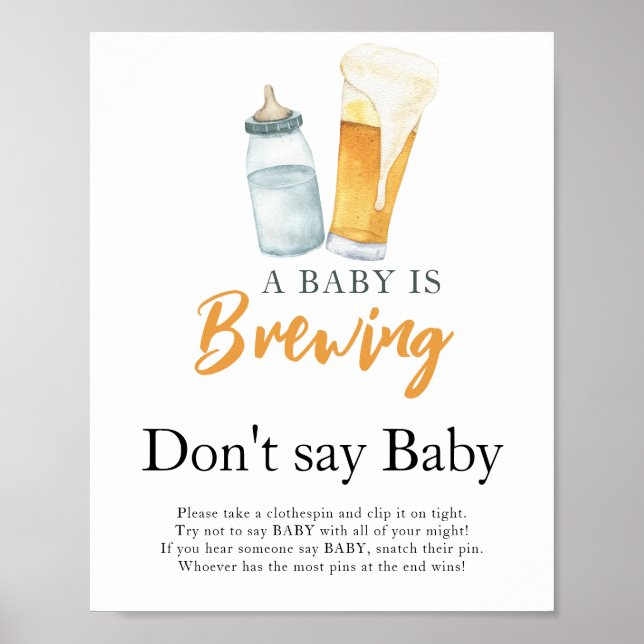 Poster Un bébé brasse du lait Ne dis pas bébé (Devant)