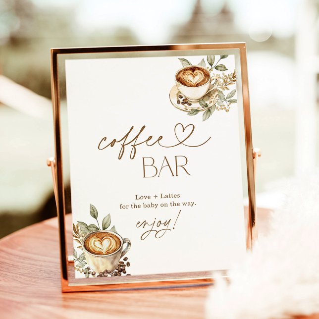 Poster Un bébé brasse une barre de café | Café bébé (Créateur téléchargé)