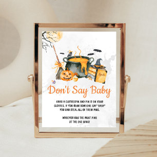 Poster Un bébé orange est en train de brasser Ne dites pa