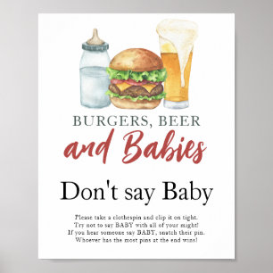 Poster Un bébé prépare du lait Ne dites pas bébé