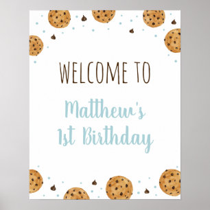 Poster Un biscuit doux Bienvenue d'anniversaire