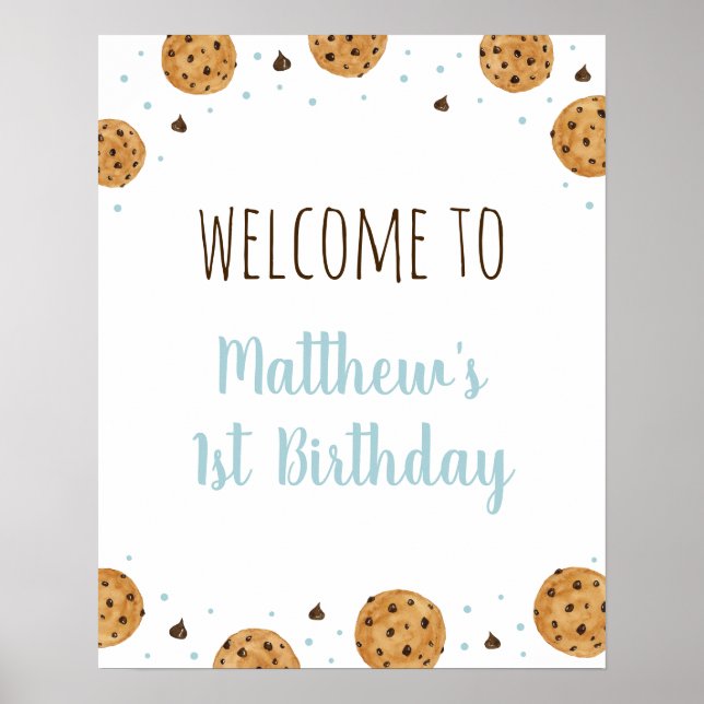 Poster Un biscuit doux Bienvenue d'anniversaire (Devant)