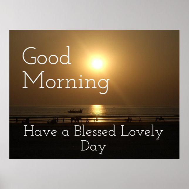 Poster Un bon matin très heureux (Devant)