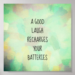 Poster un bon rire abstrait mur art motivation citation