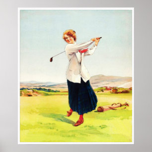 Poster Un Braw "Brassie" - Golf Art Vintage Imprimer