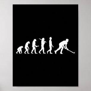 Poster Un cadeau amusant d'évolution de hockey pour les j