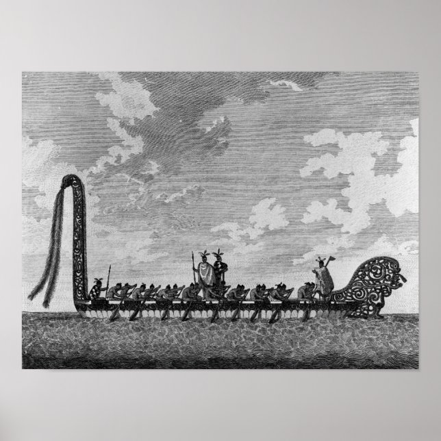 Poster Un canot de guerre en Nouvelle-Zélande (Devant)