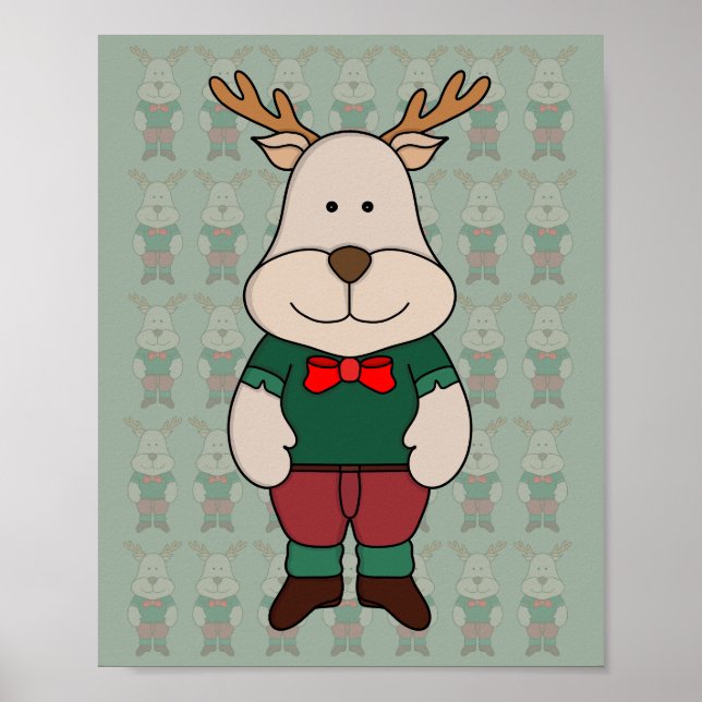 Poster Un cerf mignon (Devant)