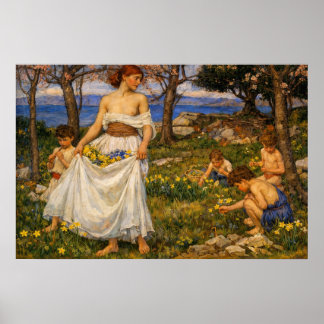 Poster Un Chant du Printemps par John William Waterhouse