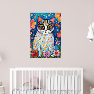 Poster Un chat coloré