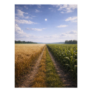 Poster Un chemin à suivre – Paysage symbolique minimalist