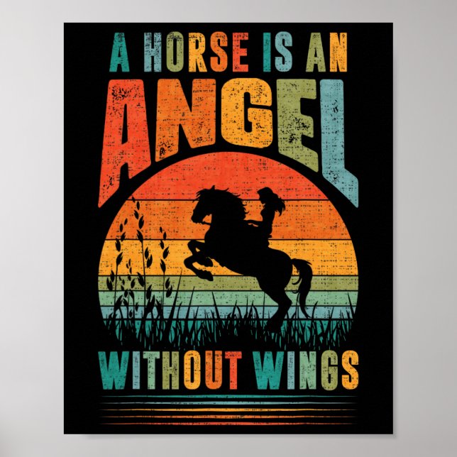 Poster Un Cheval Est Un Angle Sans Ailes (Devant)