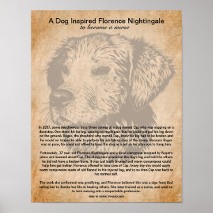 Poster Un chien inspiré Florence Nightingale pour être un