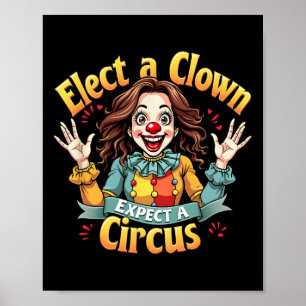 Poster Un Clown attend un cirque Kamala Harris 2024 Graph