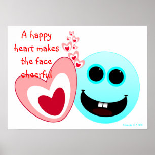 Poster Un coeur heureux - Proverbes 15:13 NIV