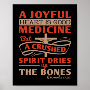 Poster Un cœur joyeux est un bon médicament