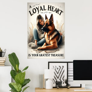 Poster Un Coeur Loyal Avec Un Berger Allemand
