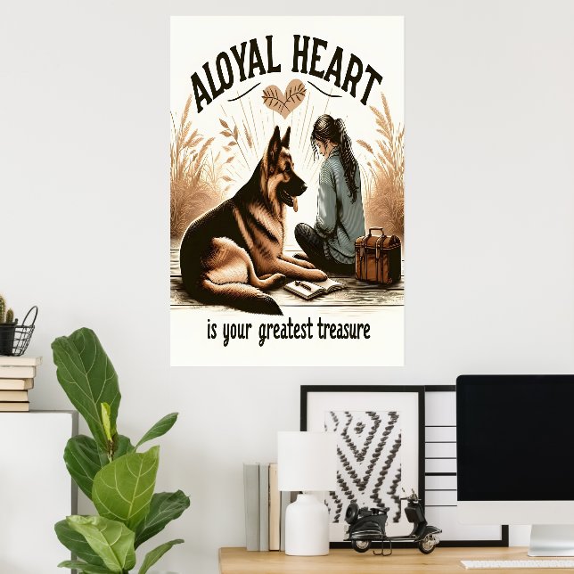 Poster Un Coeur Loyal Et Un Ami Fidèle (Bureau à domicile)