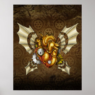 Poster Un coeur pour prendre l'affiche de vol— Rouge