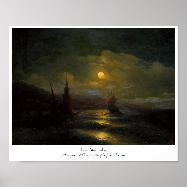 Poster Un coin de Constantinople Ivan Aivazovsky (Devant)
