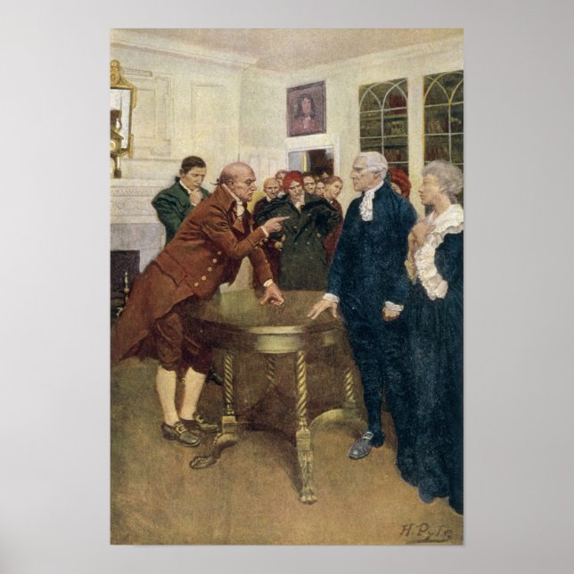 Poster Un comité de patriotes en train de donner un ultim (Devant)