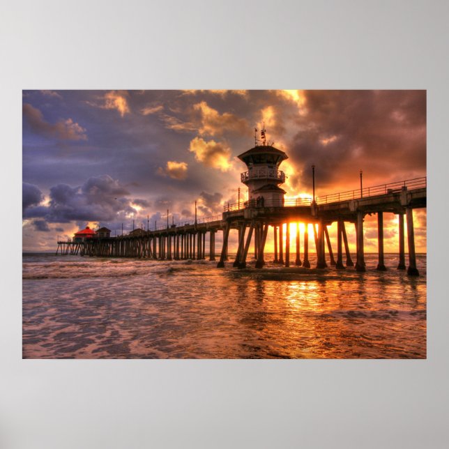 Poster Un coucher de soleil d'hiver " (Devant)