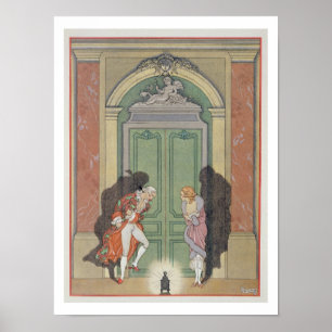 Poster Un couple aux chandelles, illustration de 'Les Li