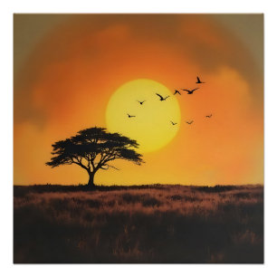 Poster Un crépuscule africain