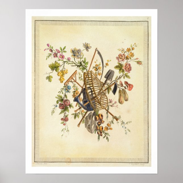 Poster Un design textile de jardin, de 'Oeuvre nomun (Devant)