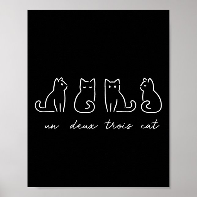 Poster Un Deux Trois Cat Drôle Amoureux de les chats 1 (Devant)