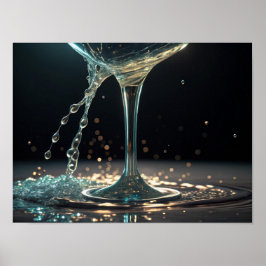 Poster Un déversement lumineux : verre liquide et lumière